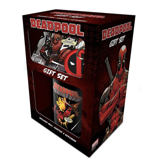 Deadpool Merc Goals Gift Set Mug, Coaster & Keychain