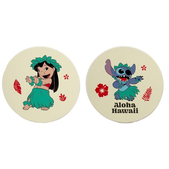 Disney Lilo & Stitch Coasters Set of 2 Ceramic