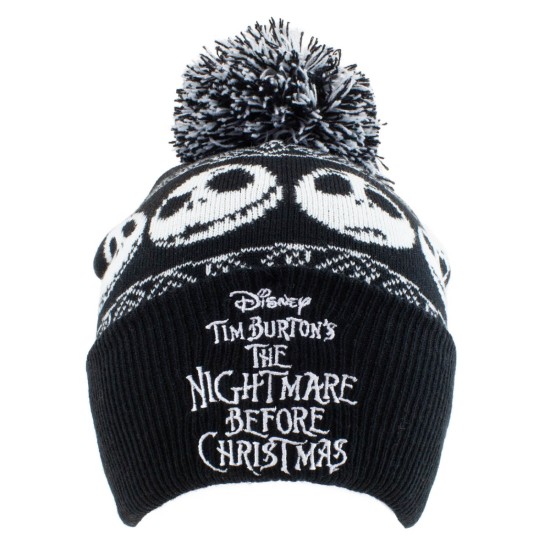 Disney Nightmare Before Christmas Basic Snow Pom Beanie