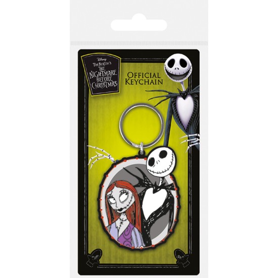 Disney Nightmare Before Christmas Jack & Sally Rubber Keychain