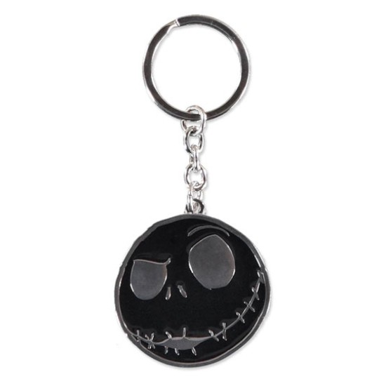 Disney Nightmare Before Christmas Metal Keychain Jack Skellington's Face