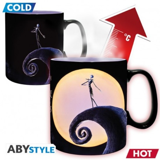 Disney Nightmare Before Christmas Mug Heat change Jack & Moon