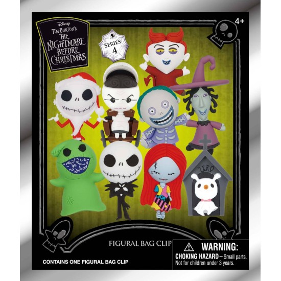 Disney Nightmare Before Christmas Series 4 3D Collectable Keychain/Bagclip