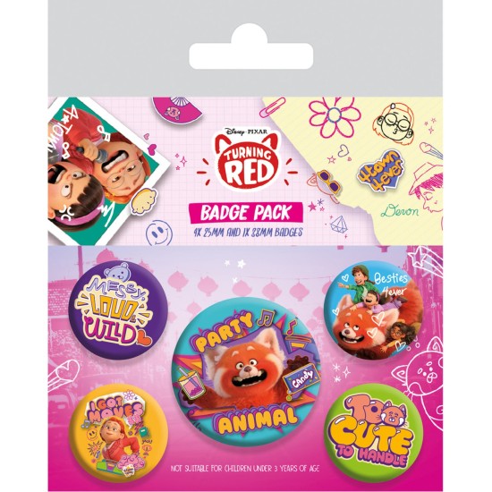 Disney Pixar Turning Red Besties Badge Pack