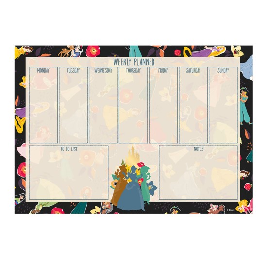 Disney Princess Dark Floral A4 Desk Pad