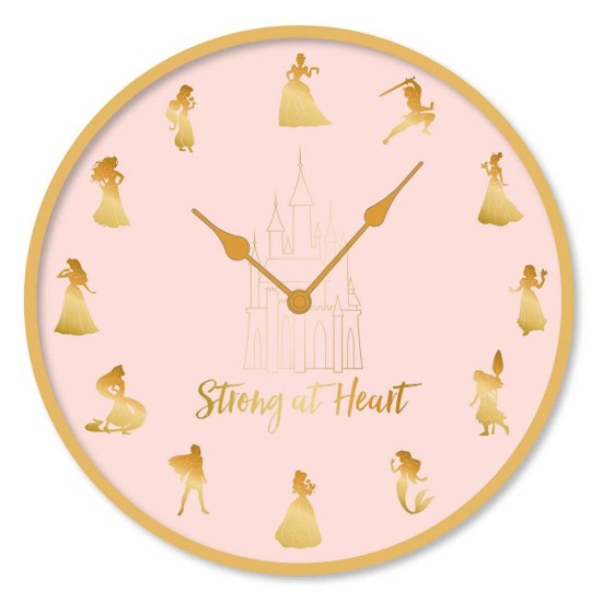 Disney Princess Strong At Heart Wall Clock