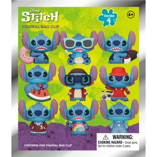 Disney Stitch Series 4 3D Collectable Keychain/Bagclip