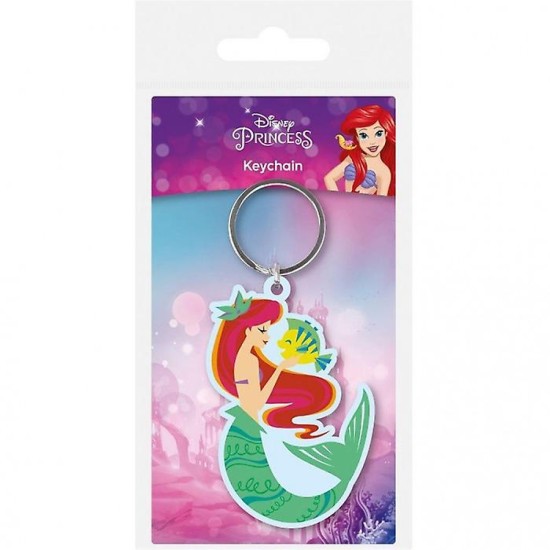 Disney The Little Mermaid Ariel And Flounder Rubber Keychain