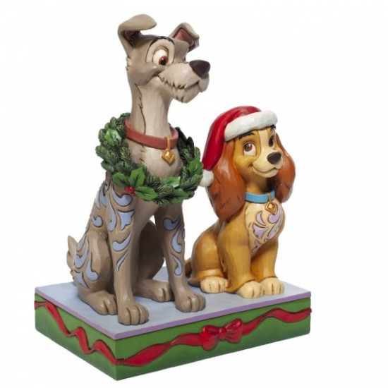 Disney Traditions Decked Out Dogs Lady and the Tramp Figurine SALE