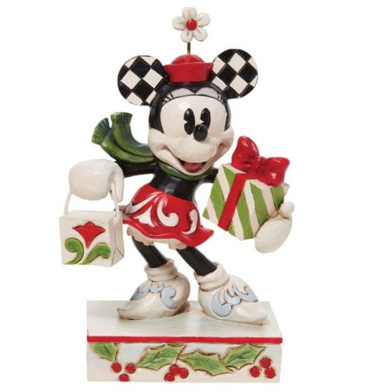 Disney Traditions Minnie with Bag and Present Figurine