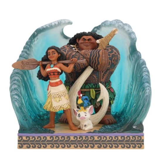 Disney Traditions Moana Movie Poster Carved by Heart