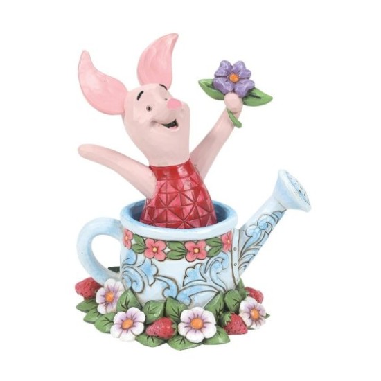 Disney Traditions Piglet In A Watering Can Figurine