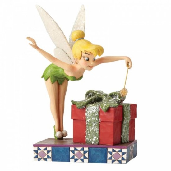 Disney Traditions Pixie Dusted Present Tinker Bell Figurine