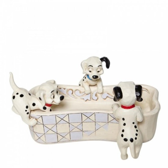 Disney Traditions Puppy Bowl 101 Dalmatians Bone Shaped Dish