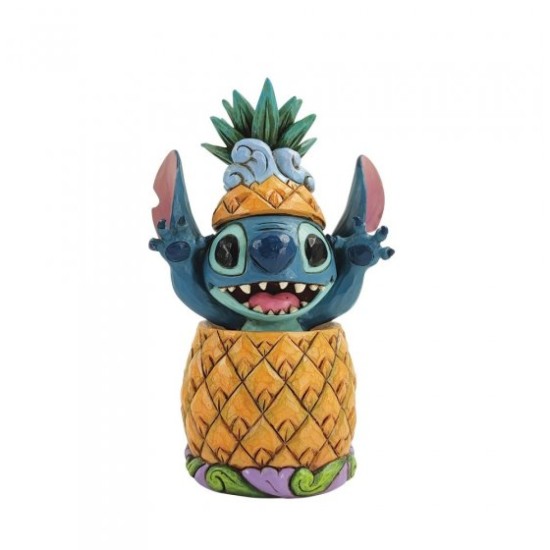 Disney Traditions Stitch in a Pineapple Figurine