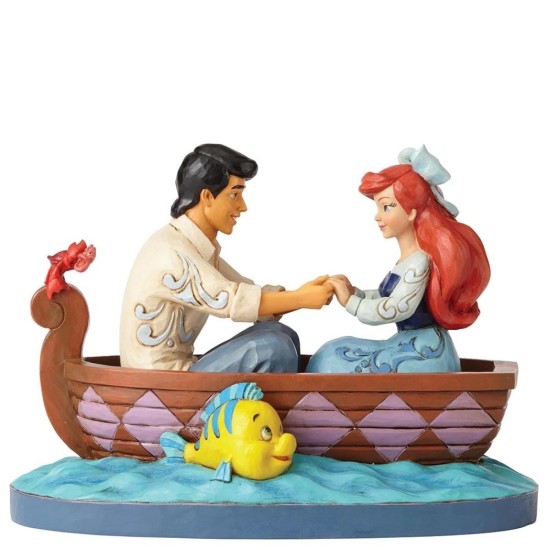 Disney Traditions Waiting For A Kiss Ariel & Prince Eric Figurine