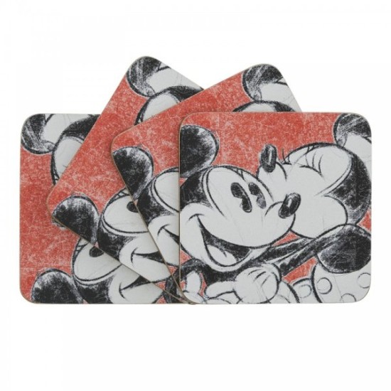 Disney True Love Mickey & Minnie Mouse Coaster Set of 4