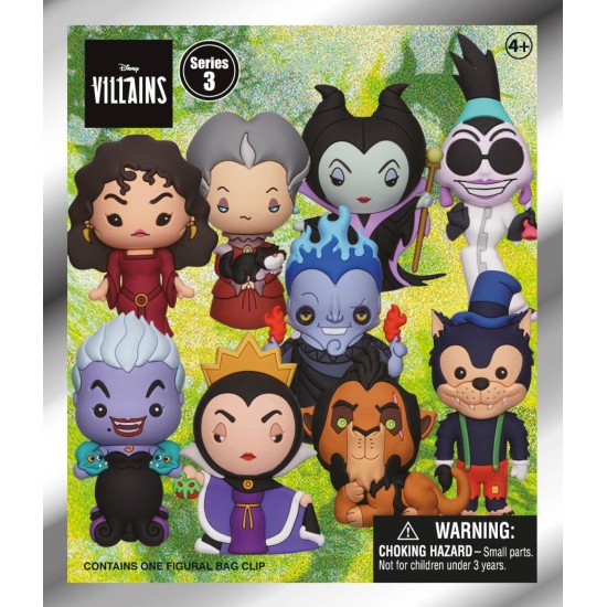 Disneys Villains Series 2 3D Collectable Keychain/Bagclip