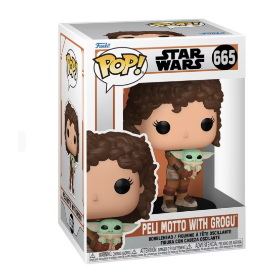 Funko POP Star Wars The Mandalorian Peli Motto with Grogu