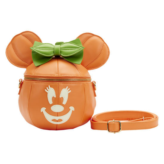 Loungefly Disney Minnie Glow Face Pumpkin Crossbody 