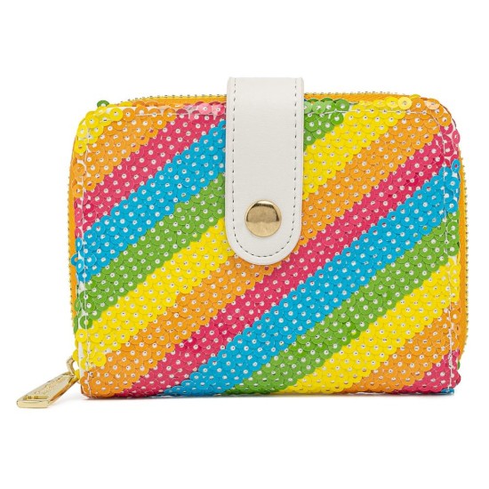 Loungefly Disney Sequin Rainbow Zip Around Wallet SALE