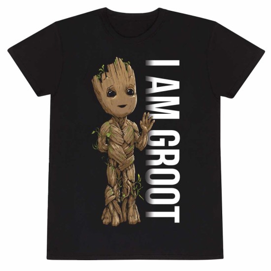 Marvel Black Unisex T-Shirt I Am Groot Ex Ex Large