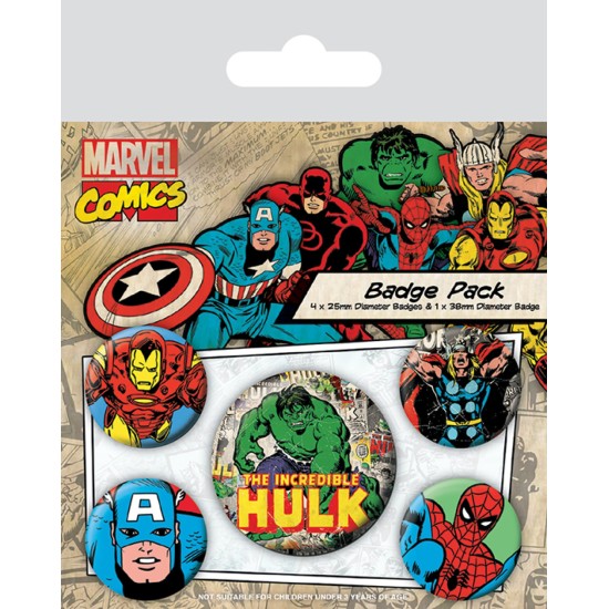 Marvel Comics Hulk Badge Pack