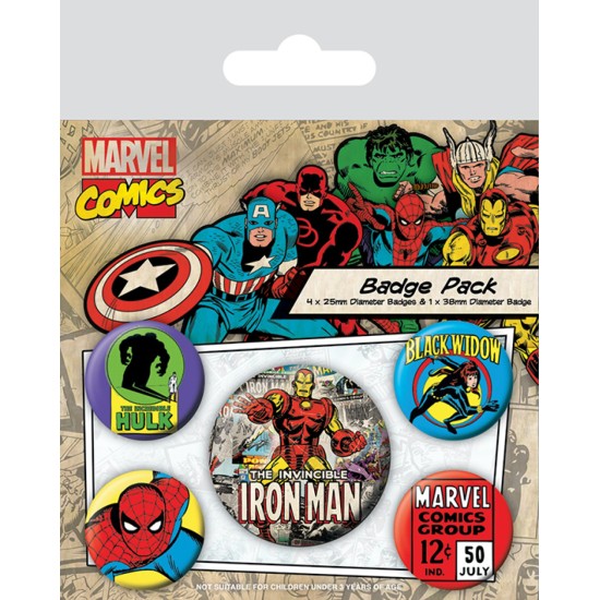 Marvel Comics Iron Man Badge Pack