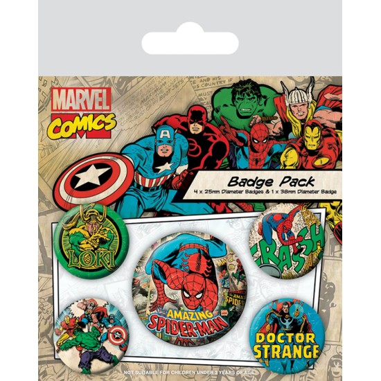 Marvel Comics Spider-Man Badge Pack