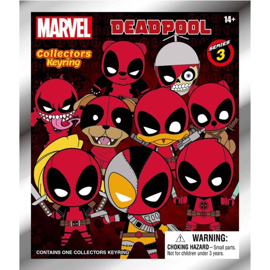 Marvel Deadpool Series 3 3D Collectable Keychain/Bagclip