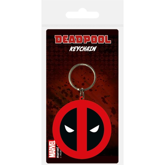 Marvel Deadpool Symbol Rubber Keychain