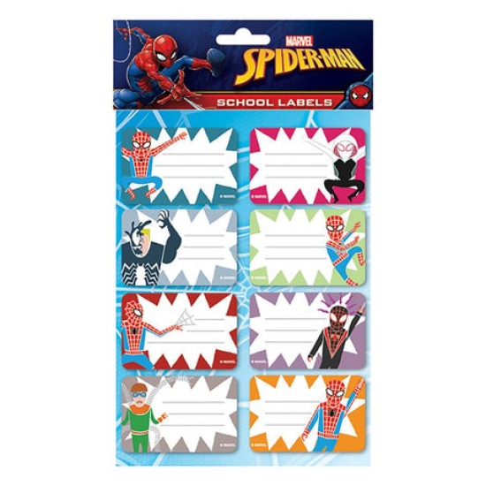 Marvel Spider-Man Sketch School Labels