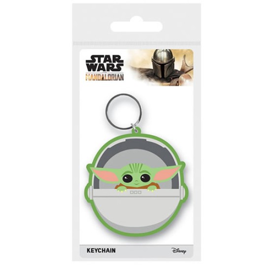 Star Wars The Mandalorian Where I Go He Goes Rubber Keyring