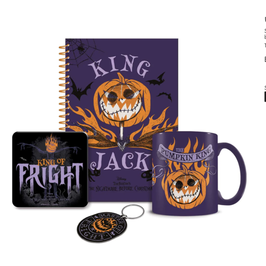 Disney The Nightmare Before Christmas Colourful Shadows Bumper Gift Set Mug, Coaster, Keychain & Notebook