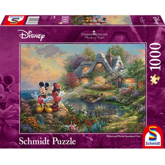 Thomas Kinkade Disney Mickey & Minnie Sweetheart Cove 1000 pcs