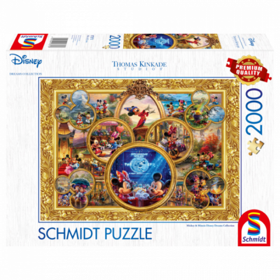 Thomas Kinkade Disney Mickey and Minnie Dreams Collection Puzzle 2000 pcs