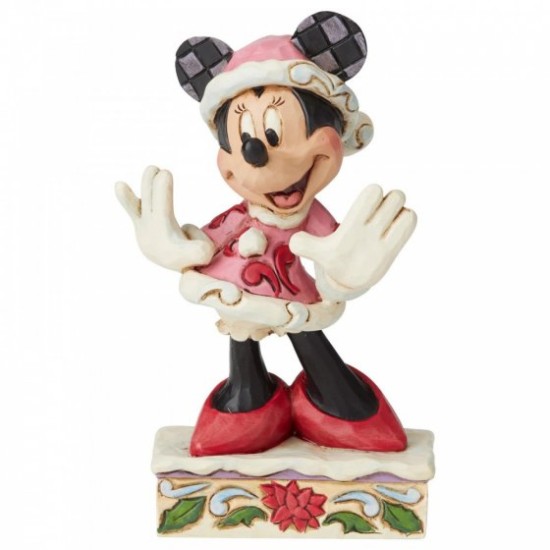 Disney Traditions Festive Fashionista Minnie Mouse Christmas Figurine SALE